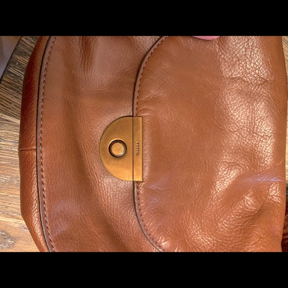 Handbags - Brown, Fossil crossbody bag. $15